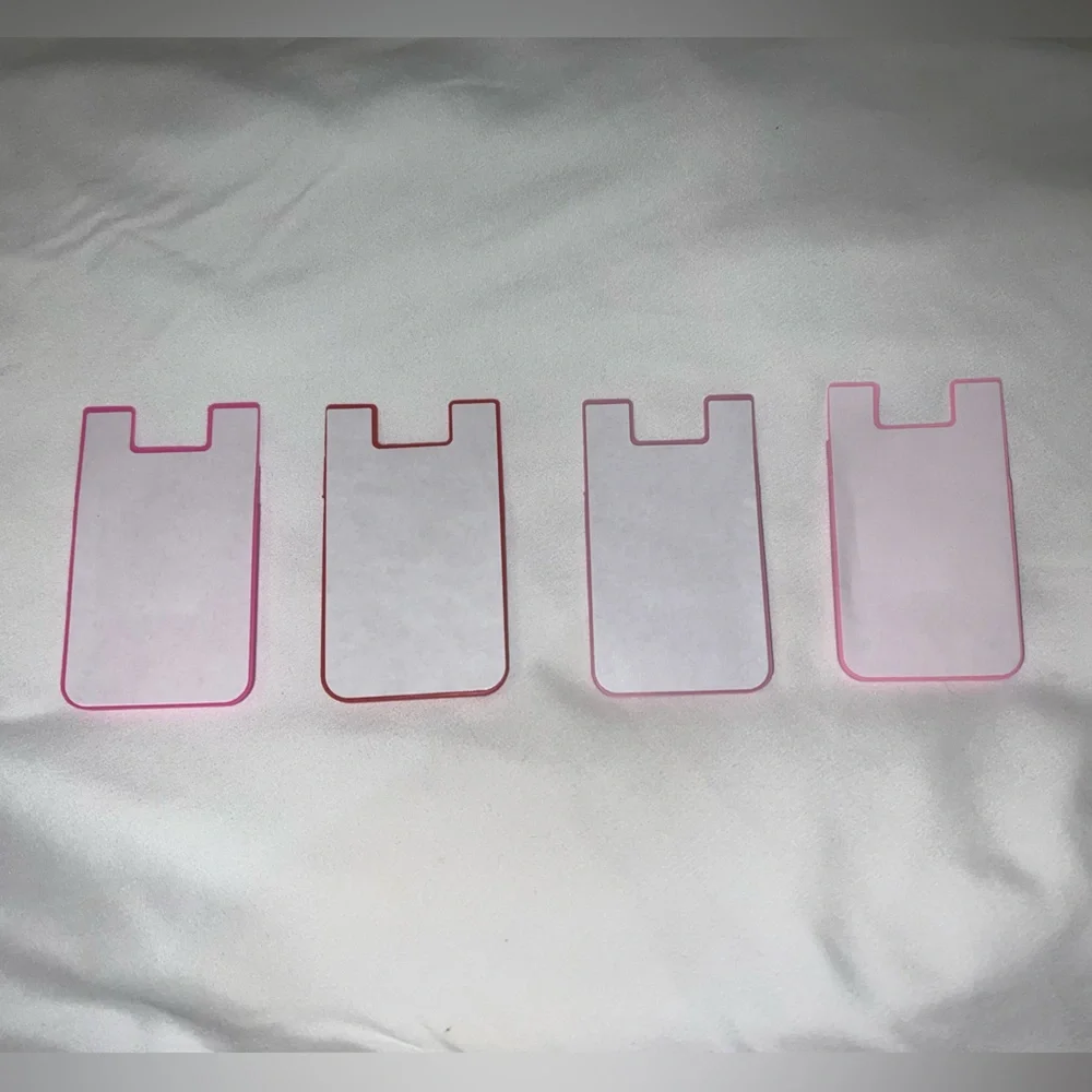 Silicone Card Holder for Smartphones - Red, Pink, and Purple